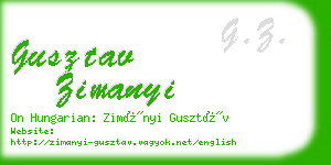 gusztav zimanyi business card